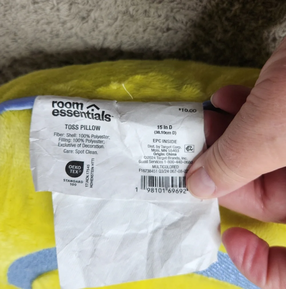 Room Essentials smiley chartreuse